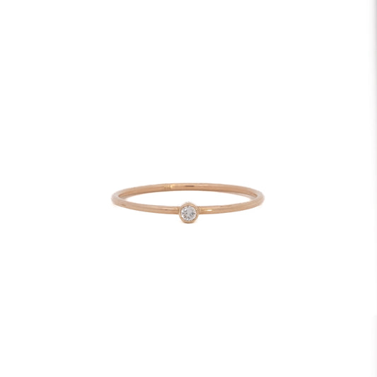 dainty grown diamond stackable ring