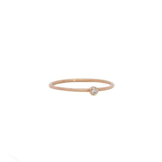 dainty grown diamond stackable ring