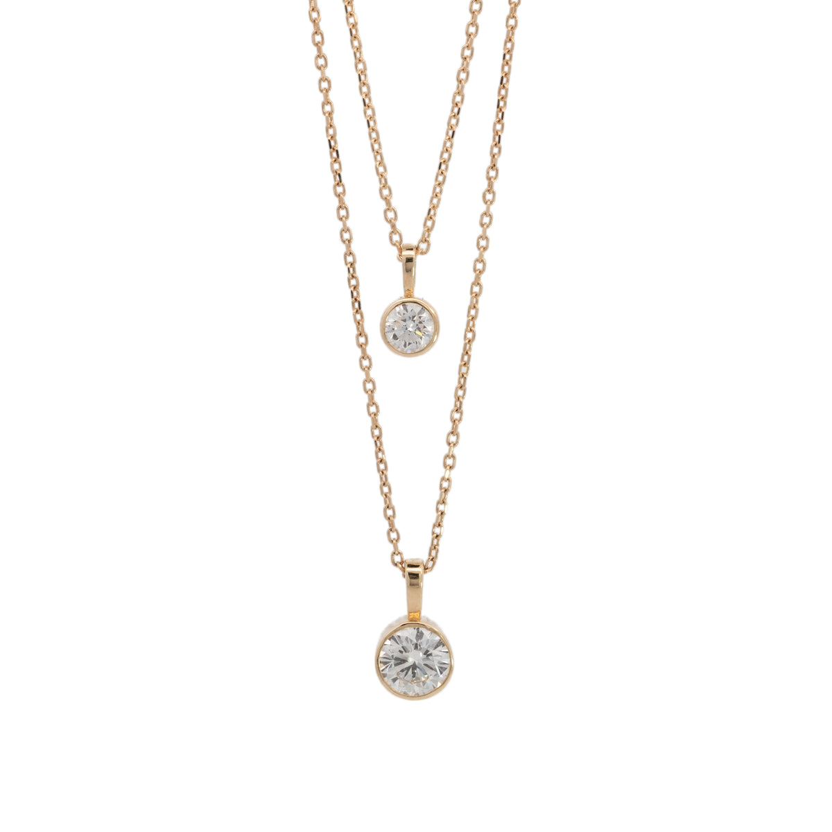 round solitaire pendant necklace - grown diamond