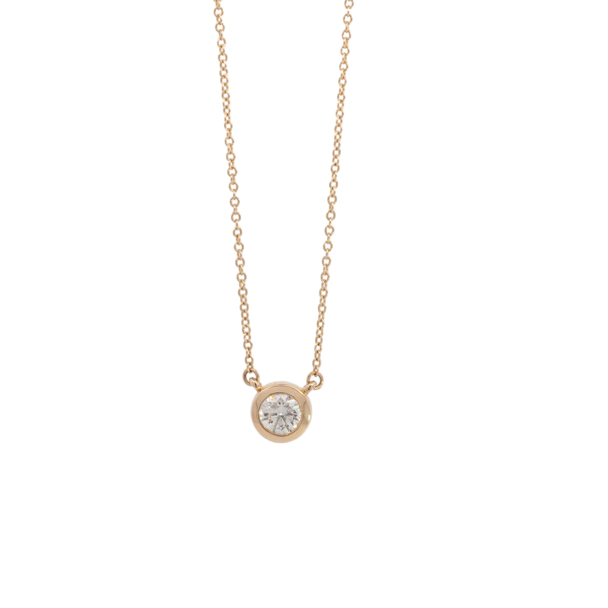 bezel solitaire necklace - grown diamond