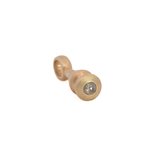 pendulum charm no.1 - salt & pepper natural diamond