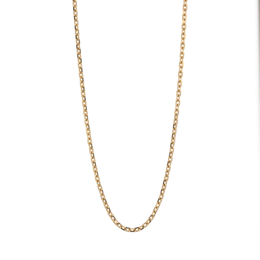 diamond-cut cable chain necklace - 1.4mm