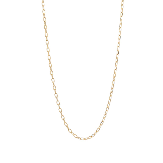 diamond-cut cable chain necklace - 0.8mm