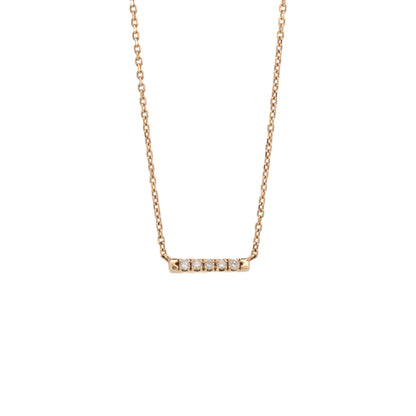 five-stone bar necklace - natural diamond