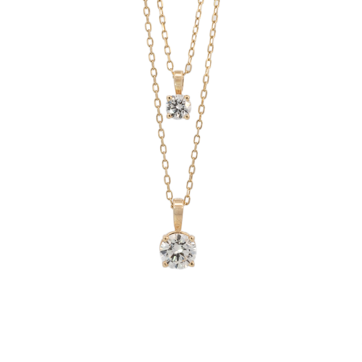 round prong-set pendant charm - grown diamond