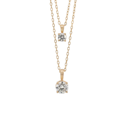 round prong-set pendant charm - grown diamond