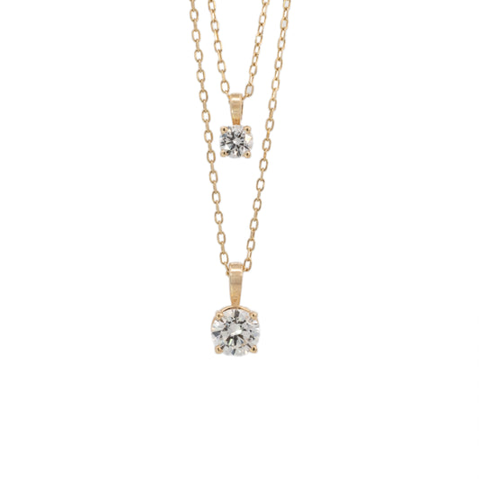 round prong-set pendant charm - grown diamond