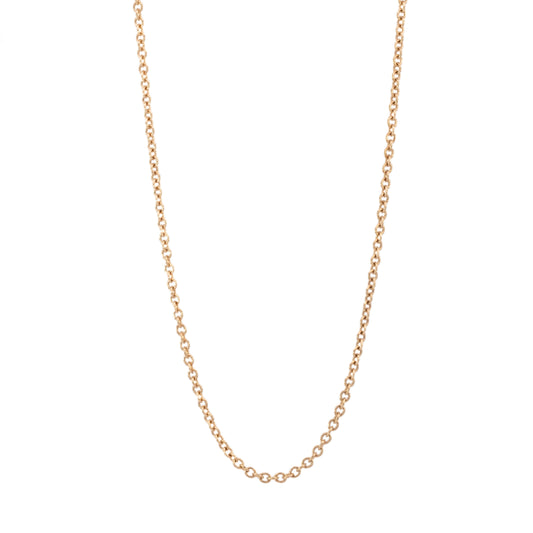 cable chain gold necklace - 1mm