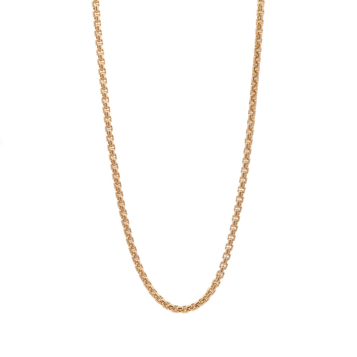 rounded box chain necklace - 1.25mm