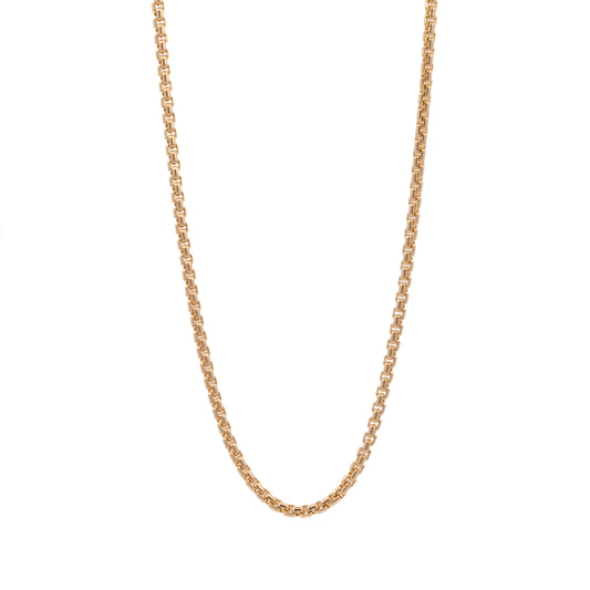 rounded box chain necklace - 1.25mm
