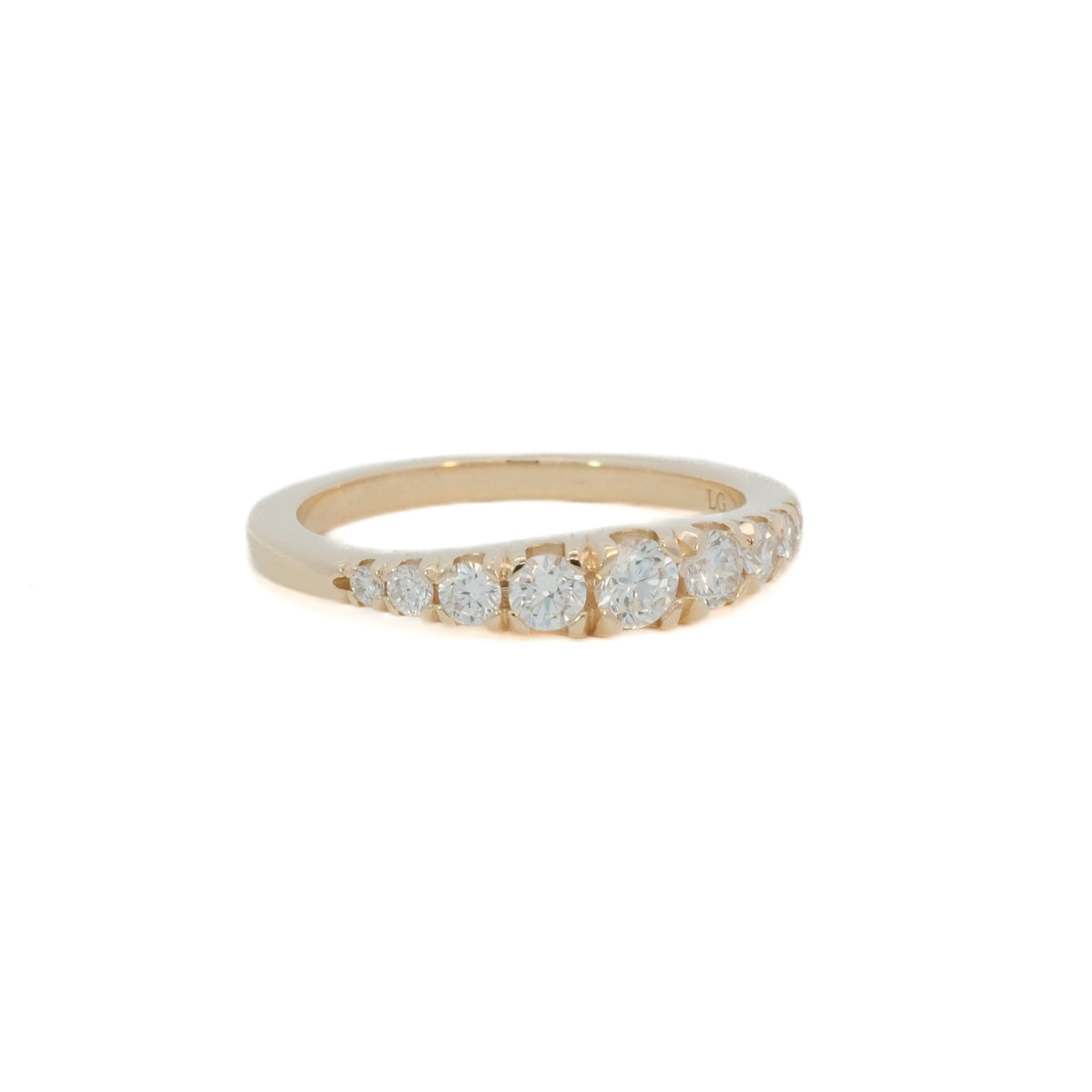 graduated ring band - grown diamond