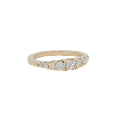 graduated ring band - grown diamond