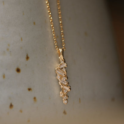 armach mixed scatter pendant necklace I - natural diamond