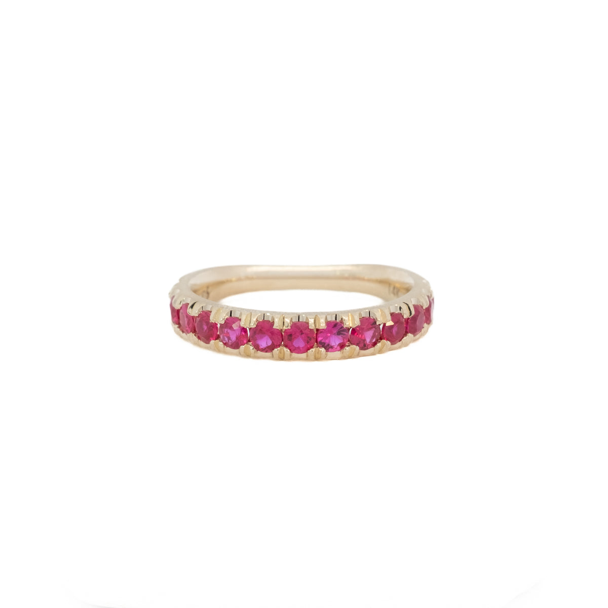euro band ring - ruby