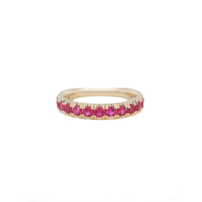euro band ring - ruby
