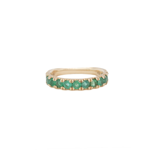 euro band ring - emerald