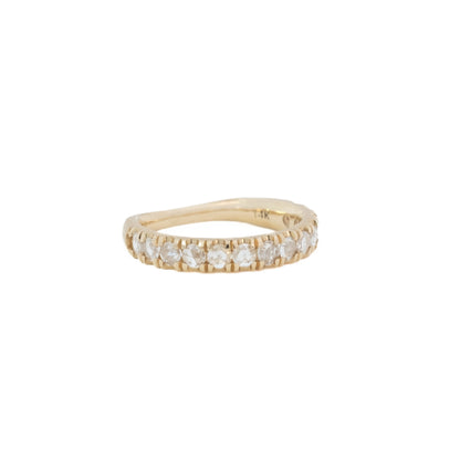 euro band ring - natural white rosecut diamond