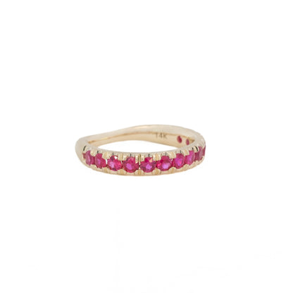 euro band ring - ruby
