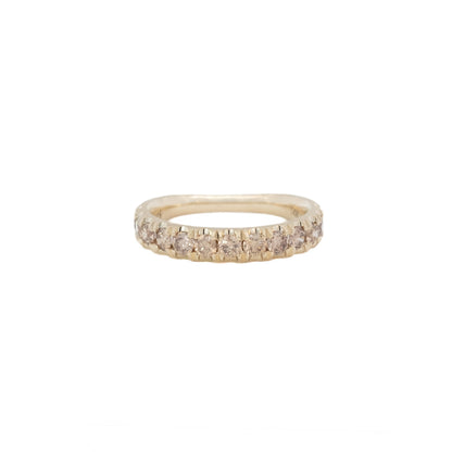 euro band ring - natural champagne diamond