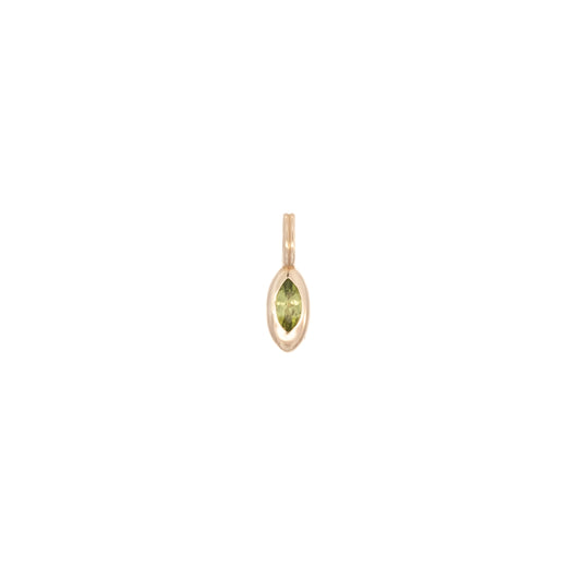 wwake / tempo pendant charm - peridot (august)