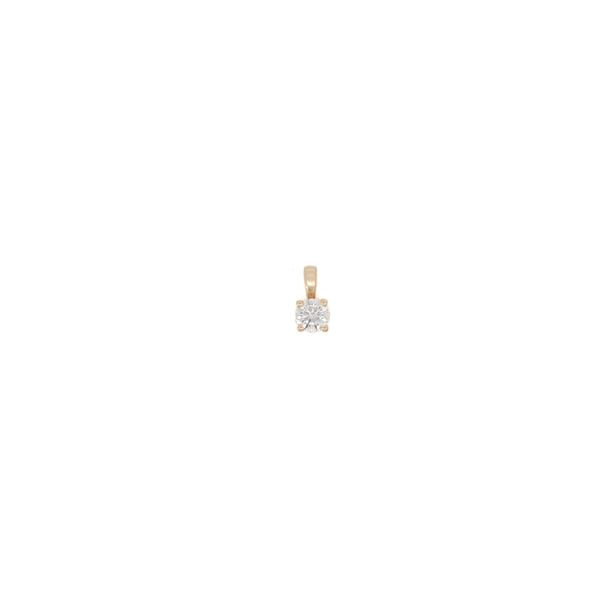 round prong-set pendant charm - grown diamond