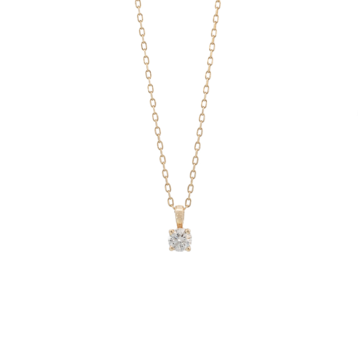 round prong-set pendant charm - grown diamond