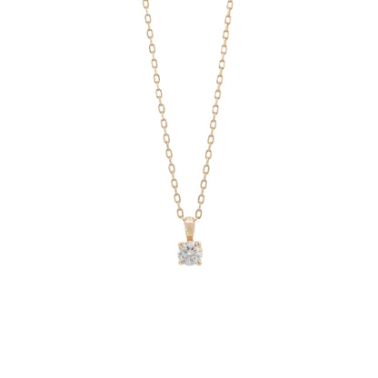 round prong-set pendant charm - grown diamond
