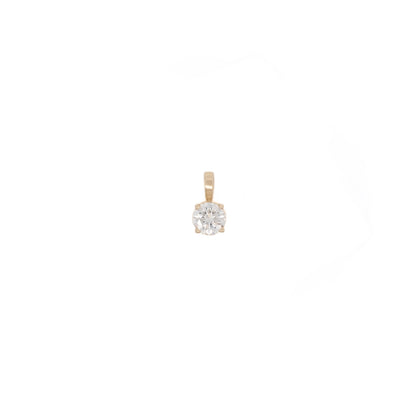 round prong-set pendant charm - grown diamond