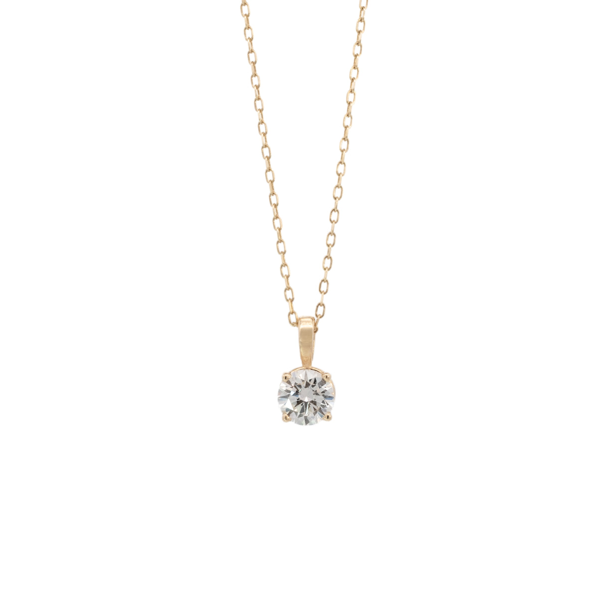 round prong-set pendant charm - grown diamond