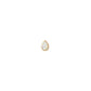 métier / mini bezel-set pear gemstone stud earring - single