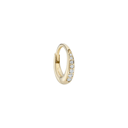 métier / diamond dodu round chunky clicker hoop earring - single