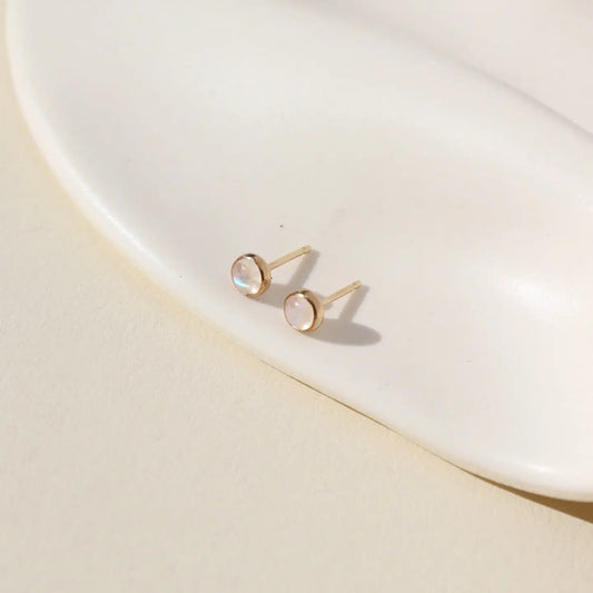 moonstone stud earrings