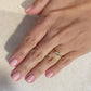 rectangle bezel stone ring - cz