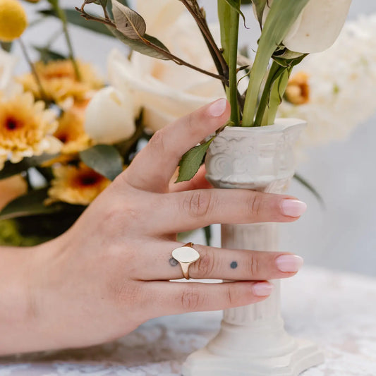 almond signet ring
