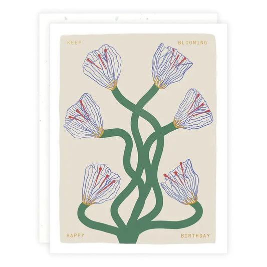 keep blooming birthday card