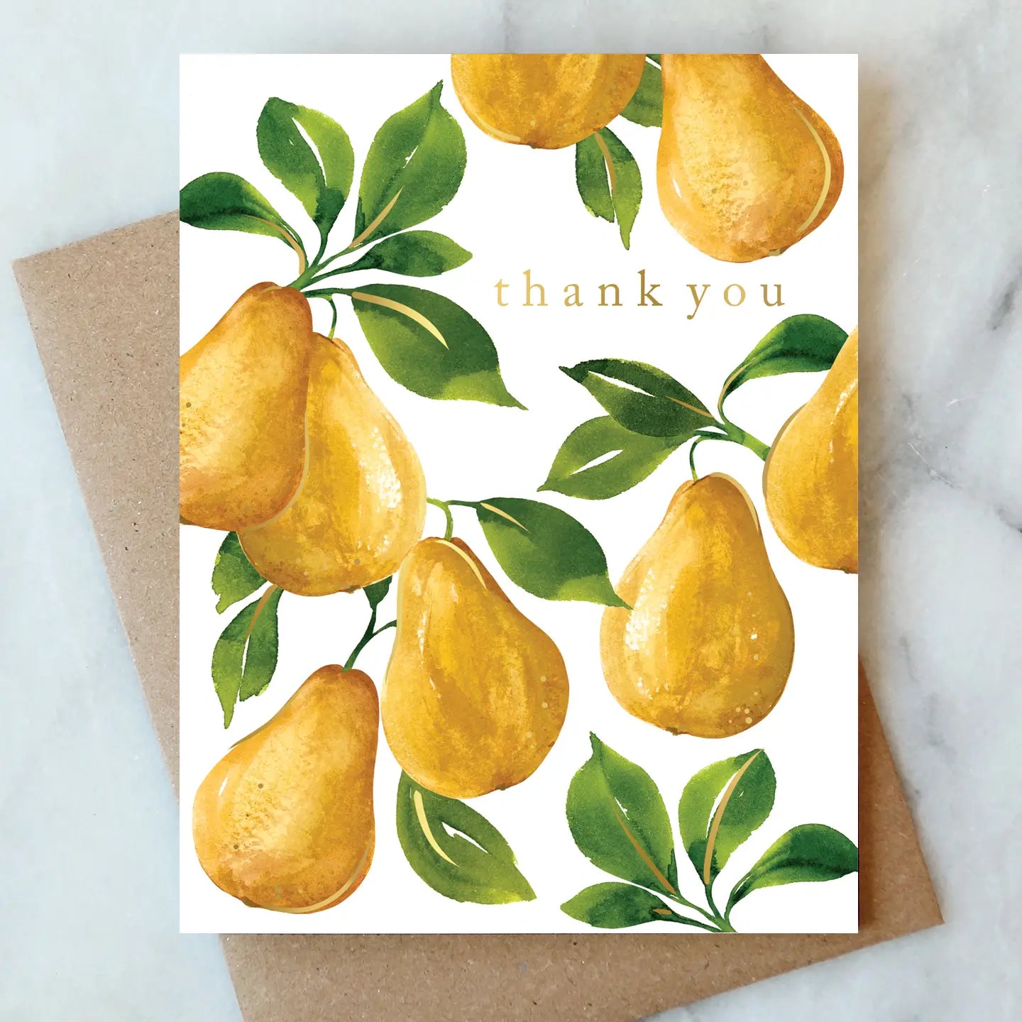 pears thank you greeting card