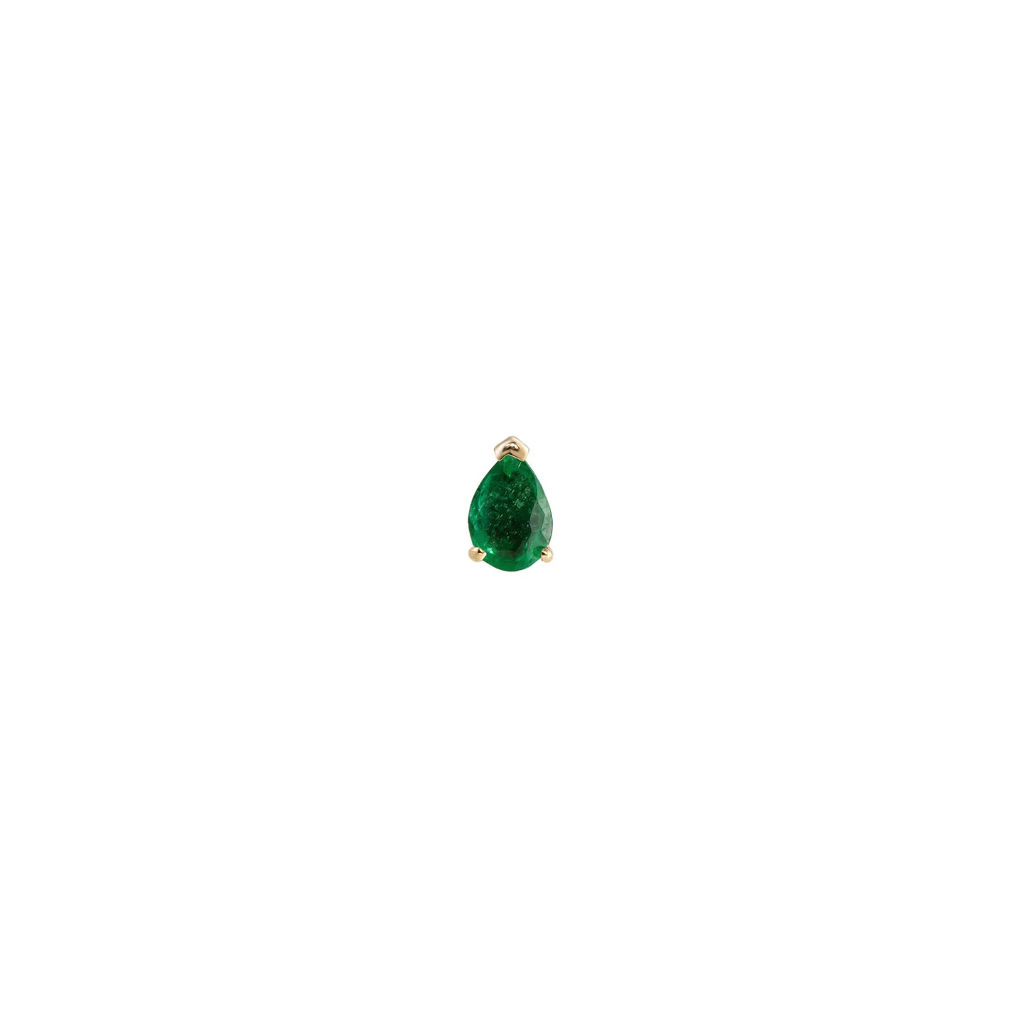 métier / mini claw-set pear gemstone stud earrings