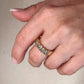bezel baguette wide band ring