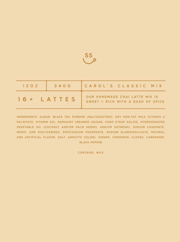 side by side / chai tea latte mix