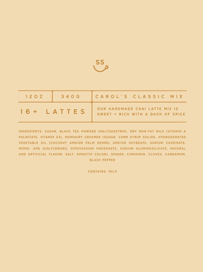 side by side / chai tea latte mix