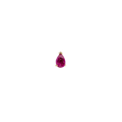 métier / mini claw-set pear gemstone stud earrings