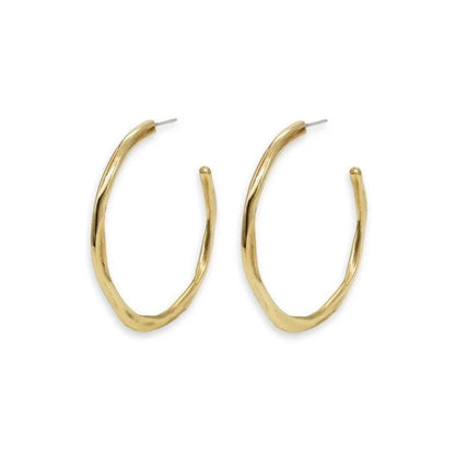 large maji post hoop earrings