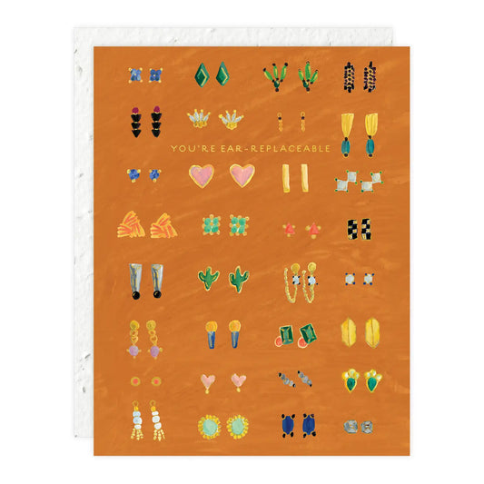 earrings + love + friendship card