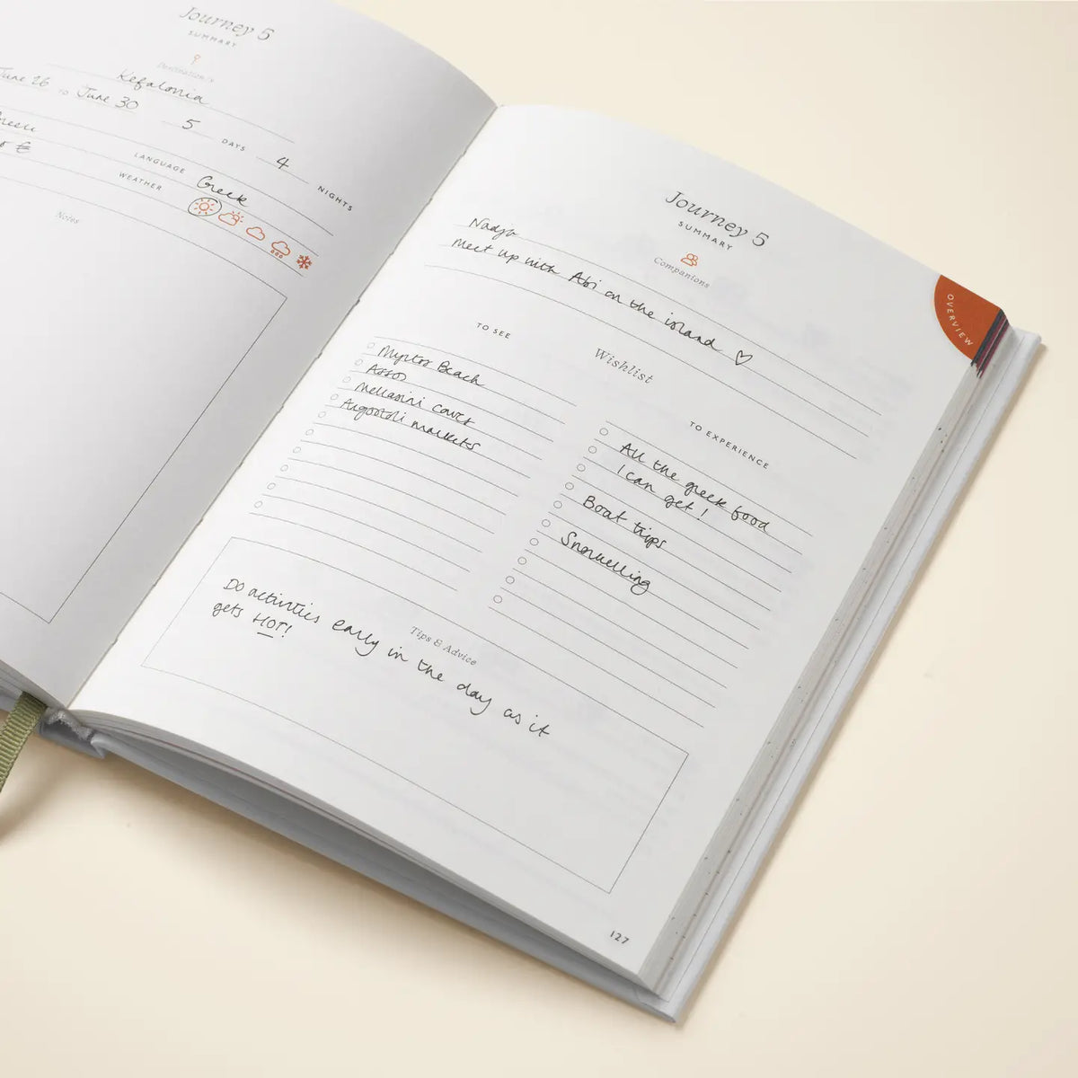 papier / guided travel journal - coral reef