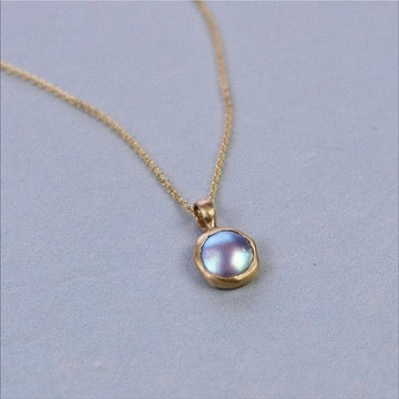 ocean amulet necklace - mabe pearl