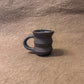 olivia snow / small cappuccino angled mug - dark brown