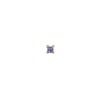 métier / mini claw-set princess gemstone stud earring - single