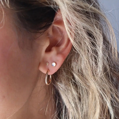 moonstone stud earrings