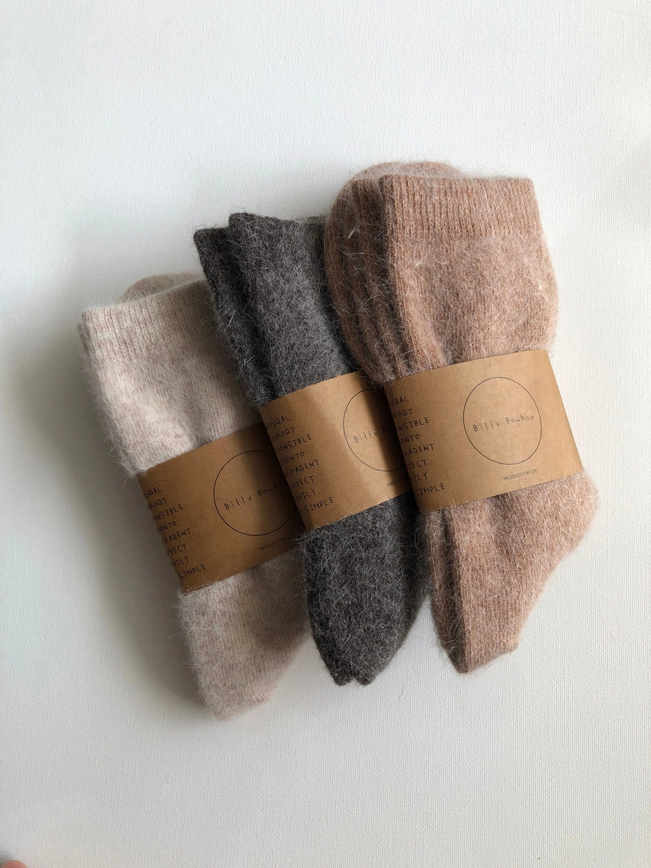 billy bamboo / fluffy angora socks