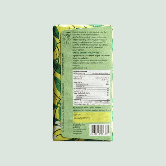 theo & philo / 65% dark chocolate with calamansi
